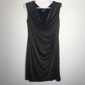 Ralph Lauren gold shimmer dress 14w